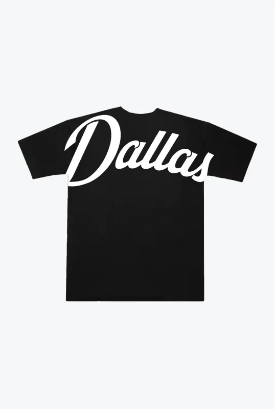 Dallas Cowboys Script Heavyweight T-Shirt - Black made by Peace-Collective