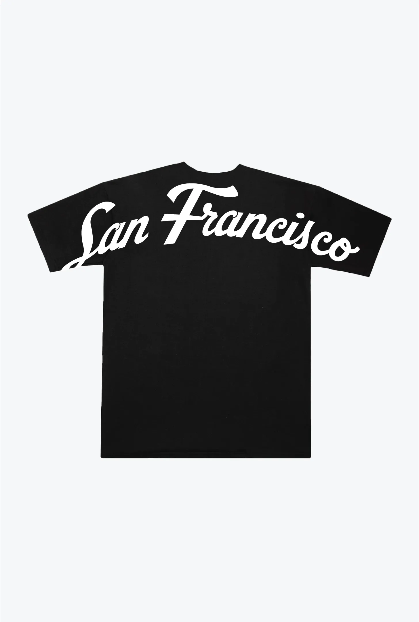San Francisco 49ers Script Heavyweight T-Shirt - Black sold by Peace-Collective