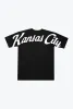 Kansas City Chiefs Script Heavyweight T-Shirt - Black sold by Peace-Collective