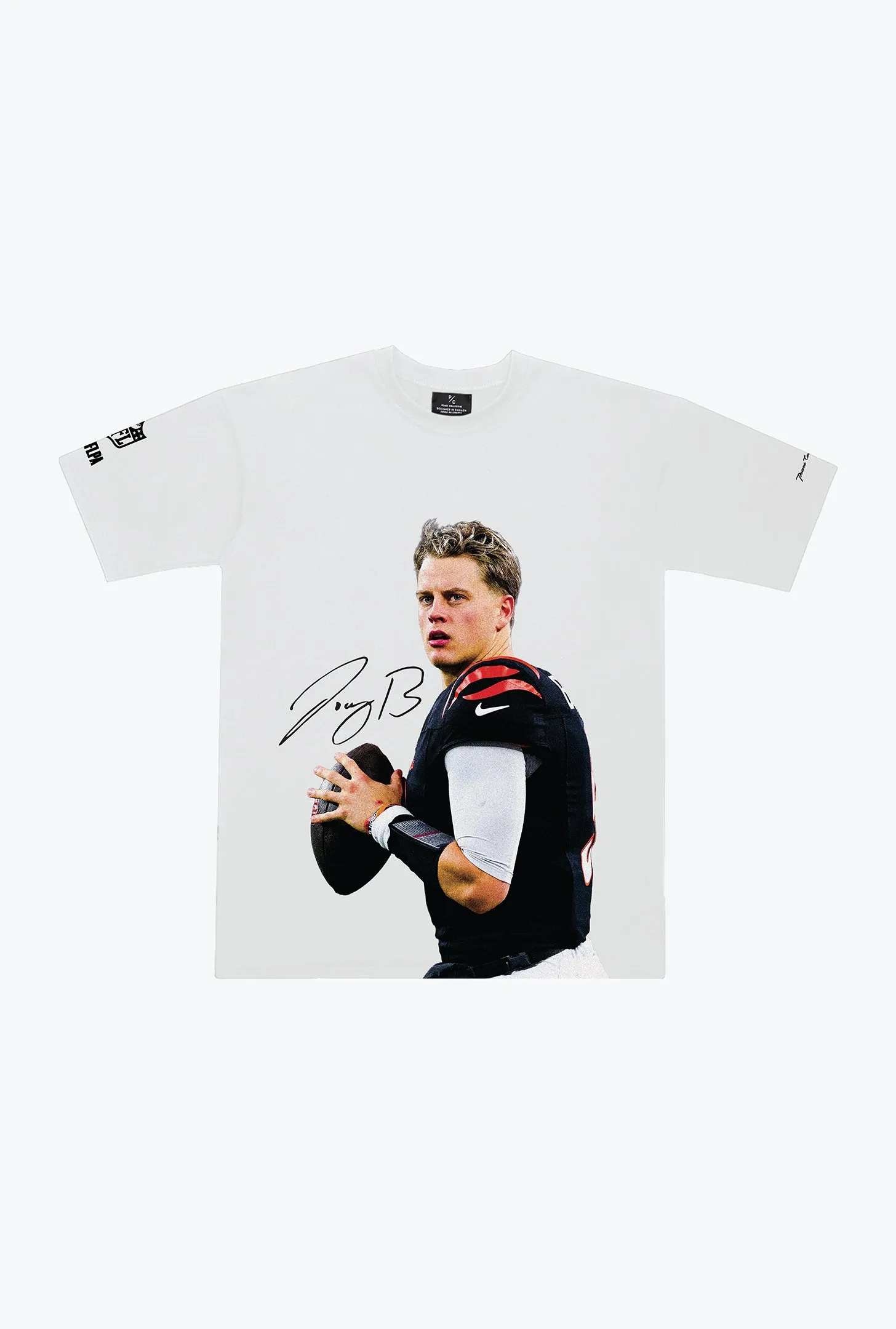 Joe Burrow Heavyweight Garment Dyed T-Shirt - White sold by Peace-Collective