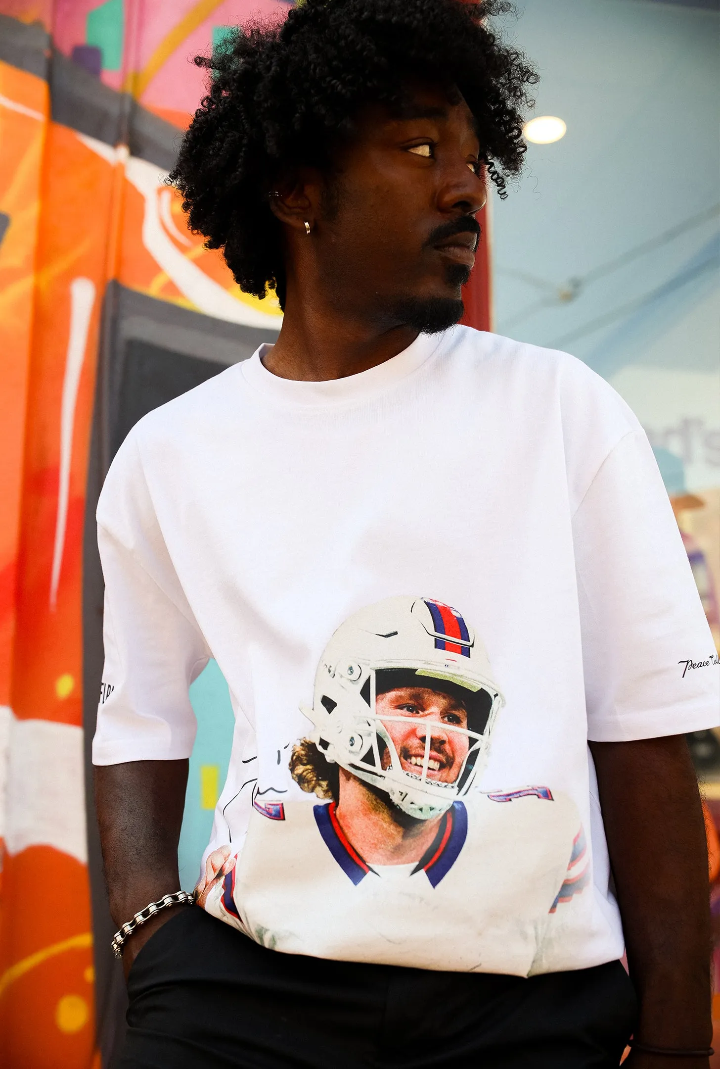 Josh Allen Heavyweight Garment Dyed T-Shirt - White sold by Peace-Collective product image thumbnail 2