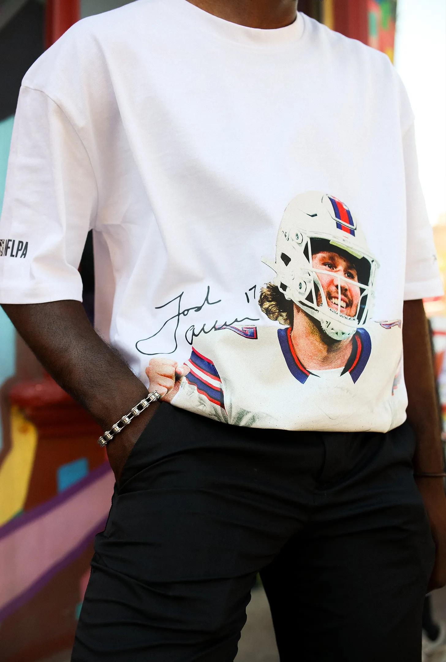 Josh Allen Heavyweight Garment Dyed T-Shirt - White sold by Peace-Collective product image thumbnail 4