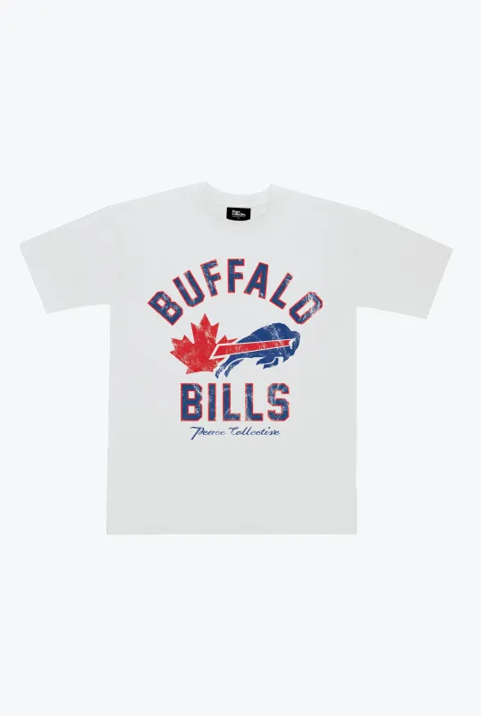 Buffalo Bills Canada Heavyweight T-Shirt - White sold by Peace-Collective