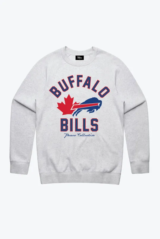 Buffalo Bills Canada Crewneck - Ash sold by Peace-Collective