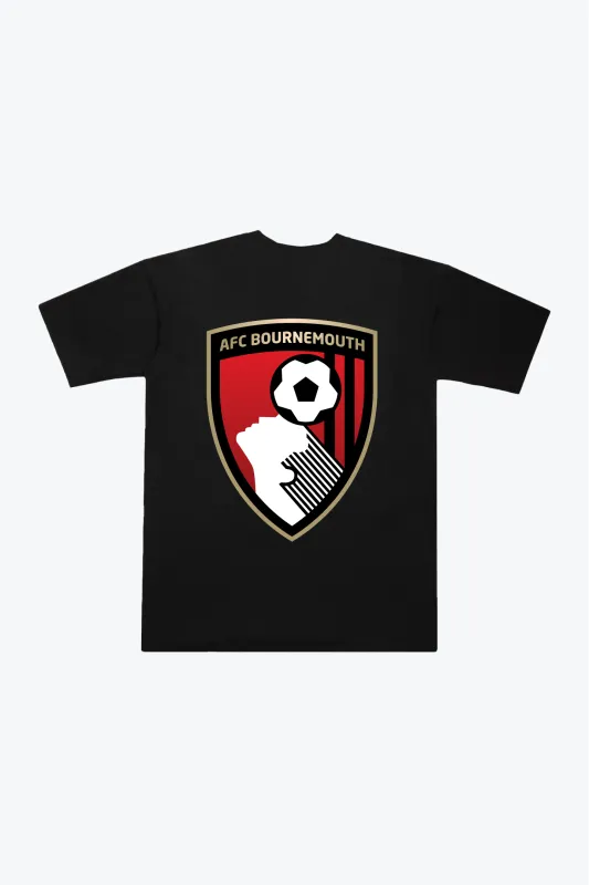 AFC Bournemouth Heavyweight T-Shirt - Black sold by Peace-Collective