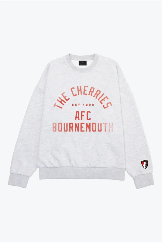 AFC Bournemouth Heavyweight Crewneck - Ash sold by Peace-Collective