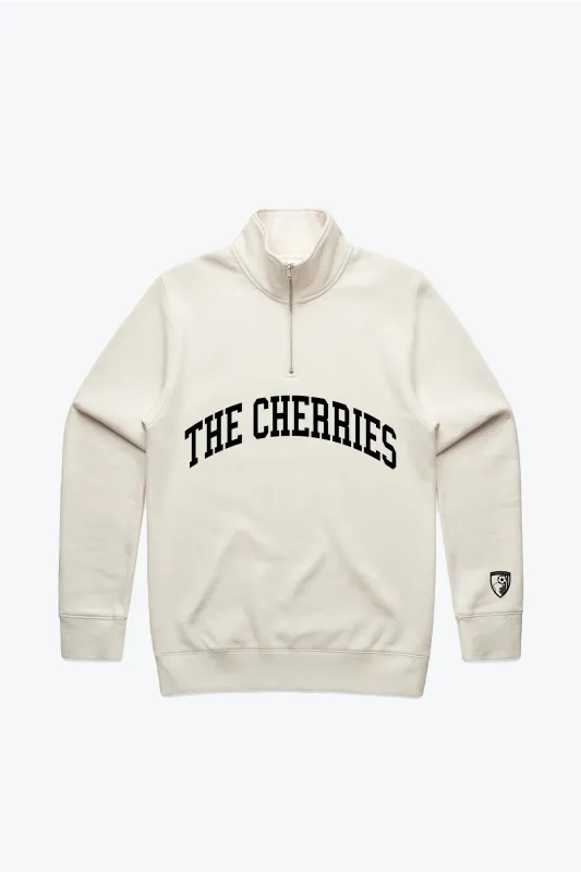 AFC Bournemouth Collegiate Quarter Zip - Ivory sold by Peace-Collective