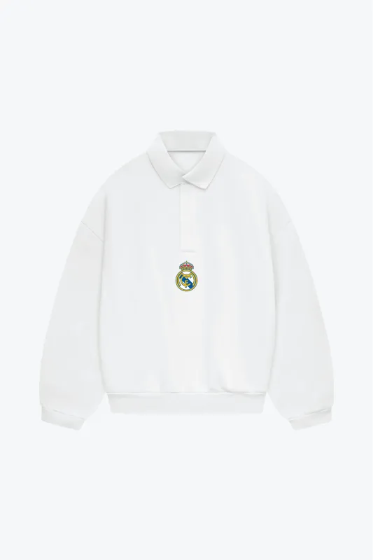 Real Madrid Oversized Rugby - White sold by Peace-Collective