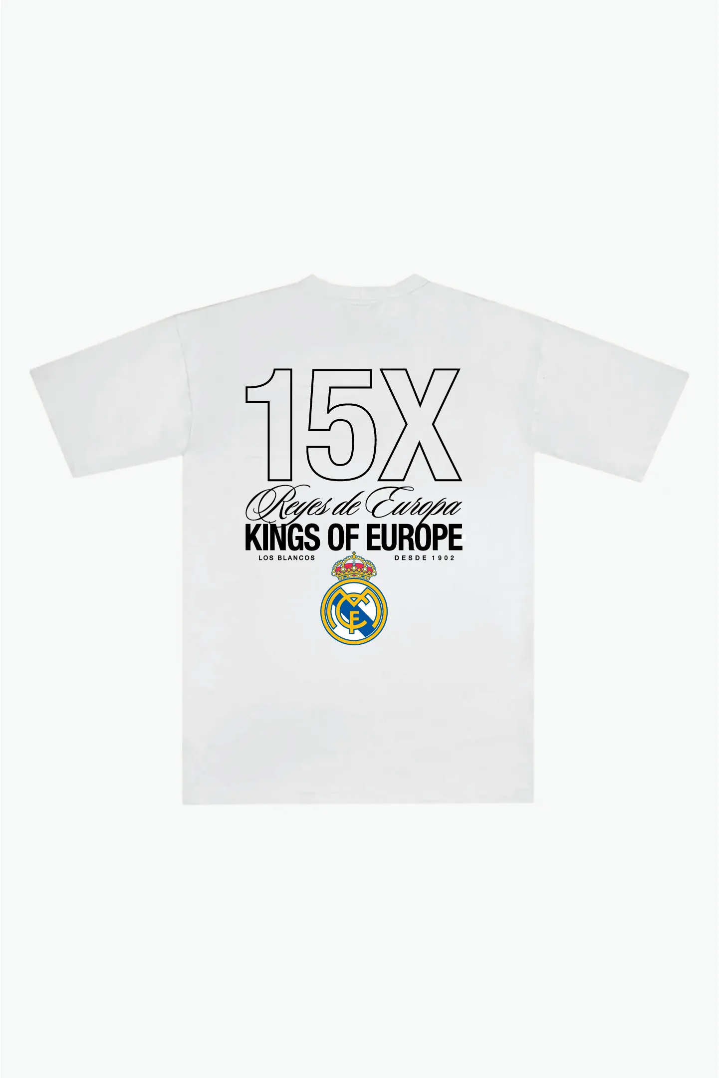 Real Madrid European Champions Heavyweight T-Shirt - White sold by Peace-Collective