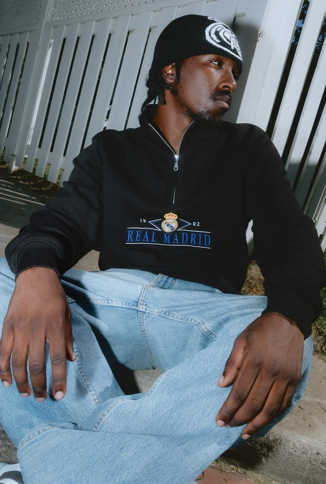 Real Madrid Quarter Zip - Black sold by Peace-Collective product image thumbnail 3