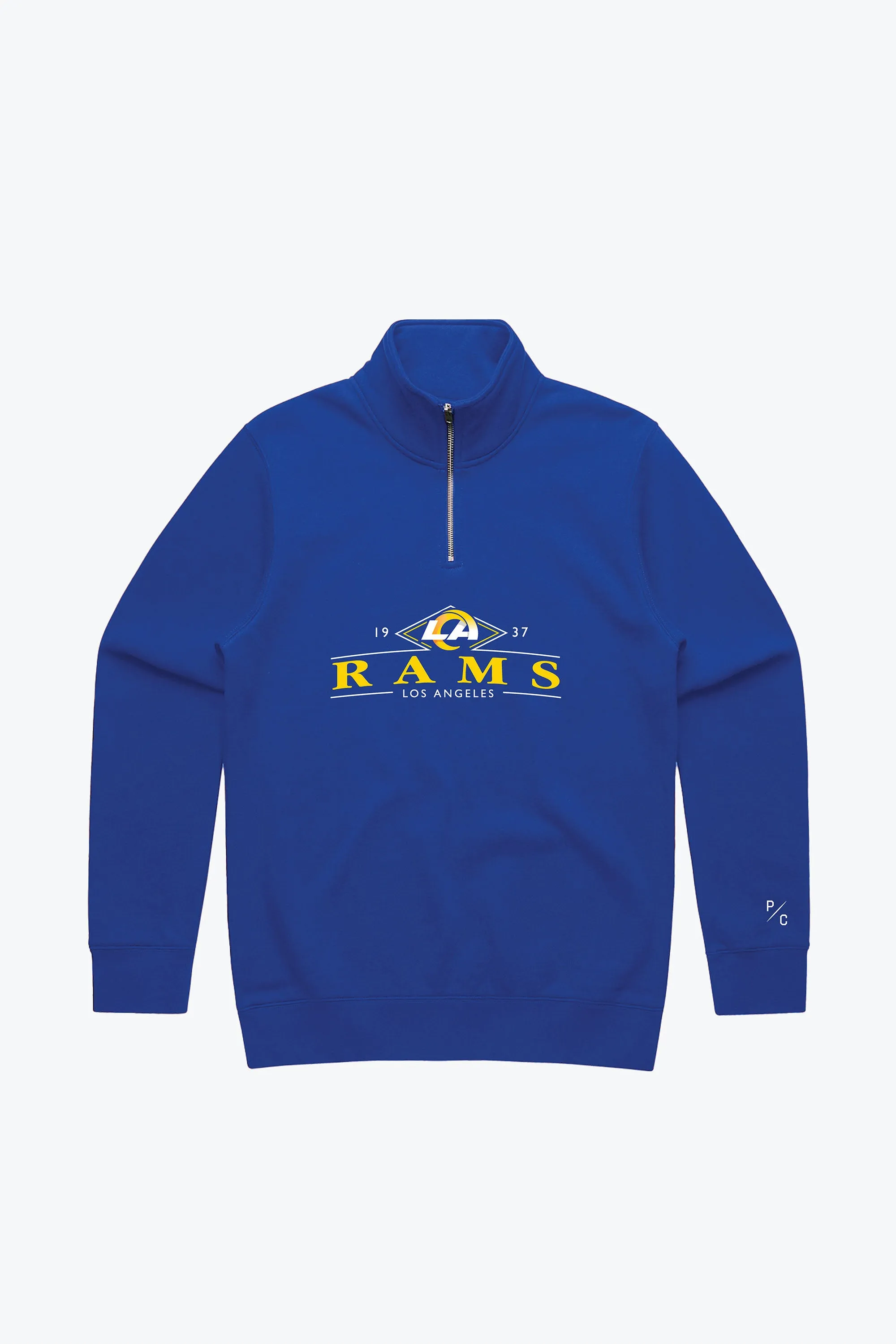 Los Angeles Rams Vintage Quarter Zip - Royal sold by Peace-Collective