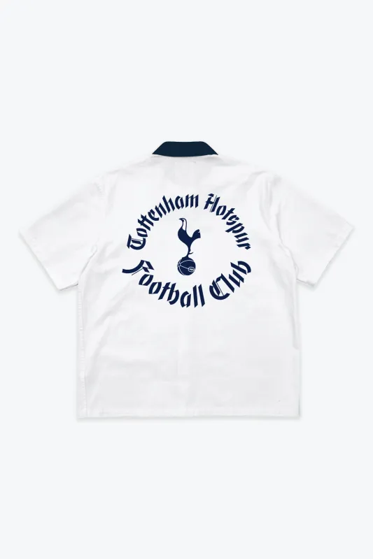 Tottenham Hotspur F.C Short Sleeve Button-Up - White sold by Peace-Collective