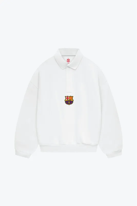 FC Barcelona Oversized Rugby - White sold by Peace-Collective