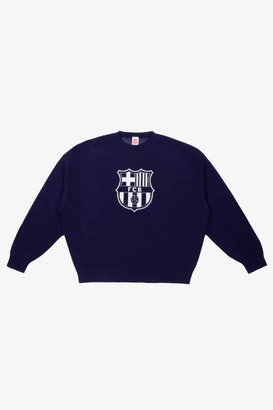 FC Barcelona Knit Sweater - Navy sold by Peace-Collective