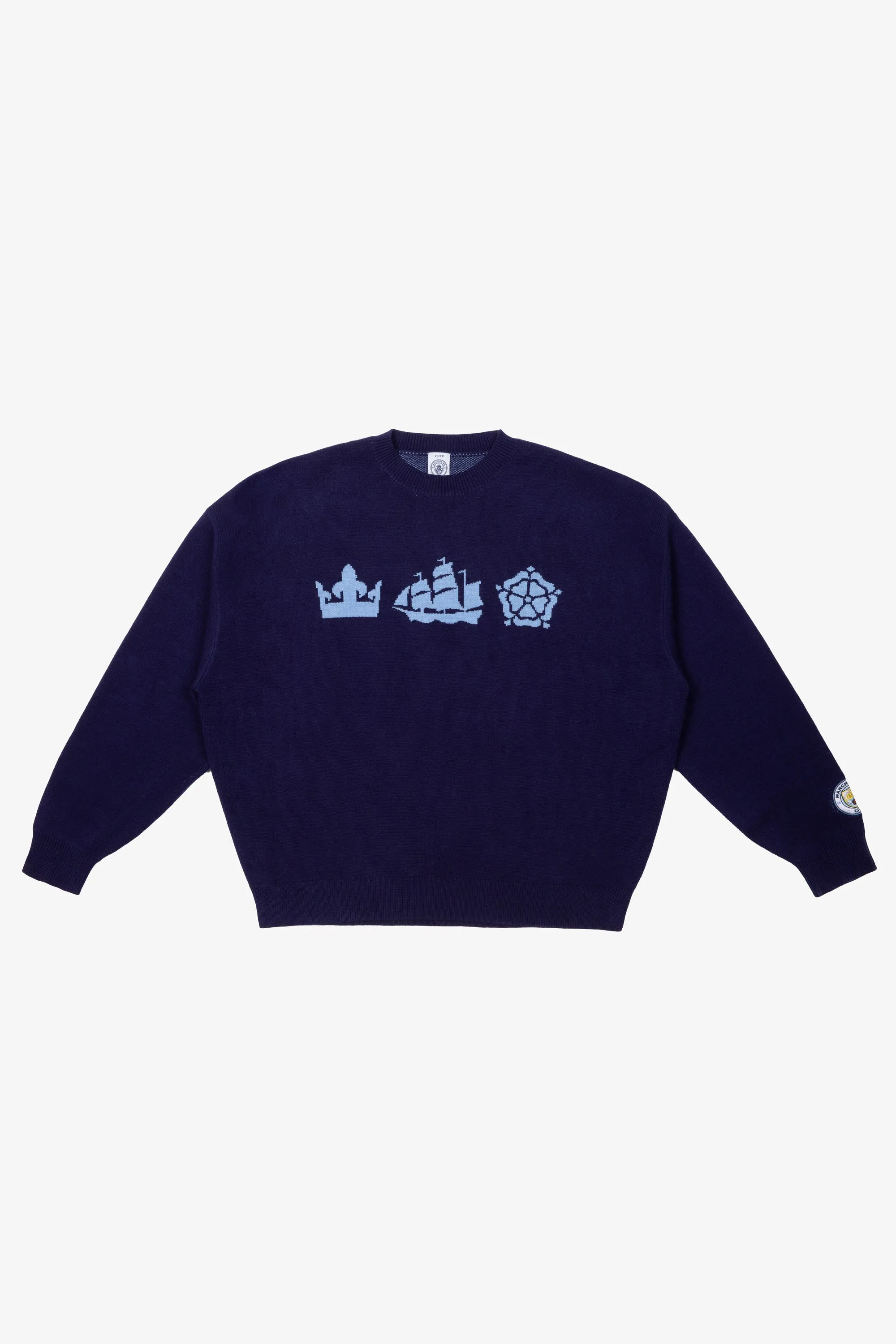 Manchester City Knit Sweater - Navy sold by Peace-Collective