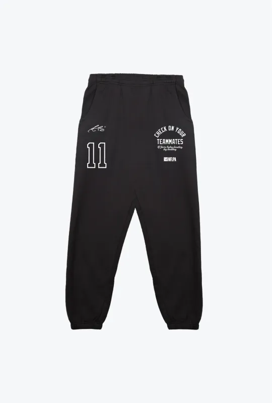 P/C x AJ Brown SuperHeavy™️ Jogger - Black sold by Peace-Collective