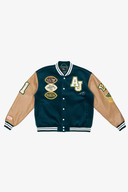 P/C x AJ Brown Varsity Jacket - Green sold by Peace-Collective