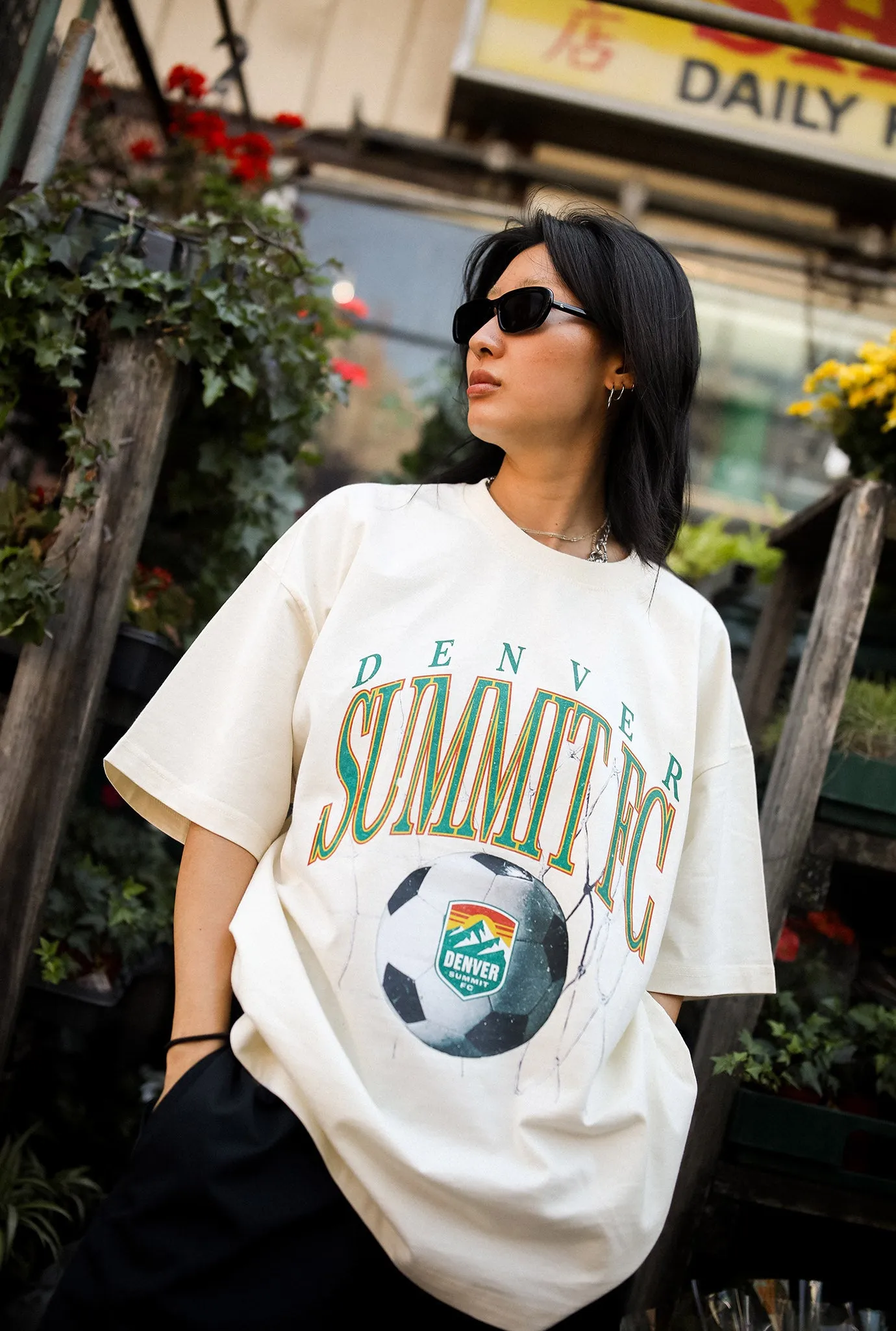 Denver Summit FC Heavyweight T-Shirt - Ivory sold by Peace-Collective product image thumbnail 3