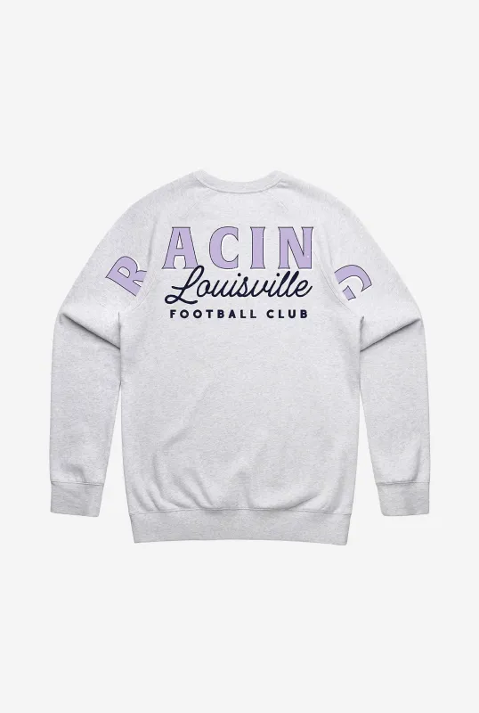 Racing Louisville FC Spirit Crewneck - Ash sold by Peace-Collective