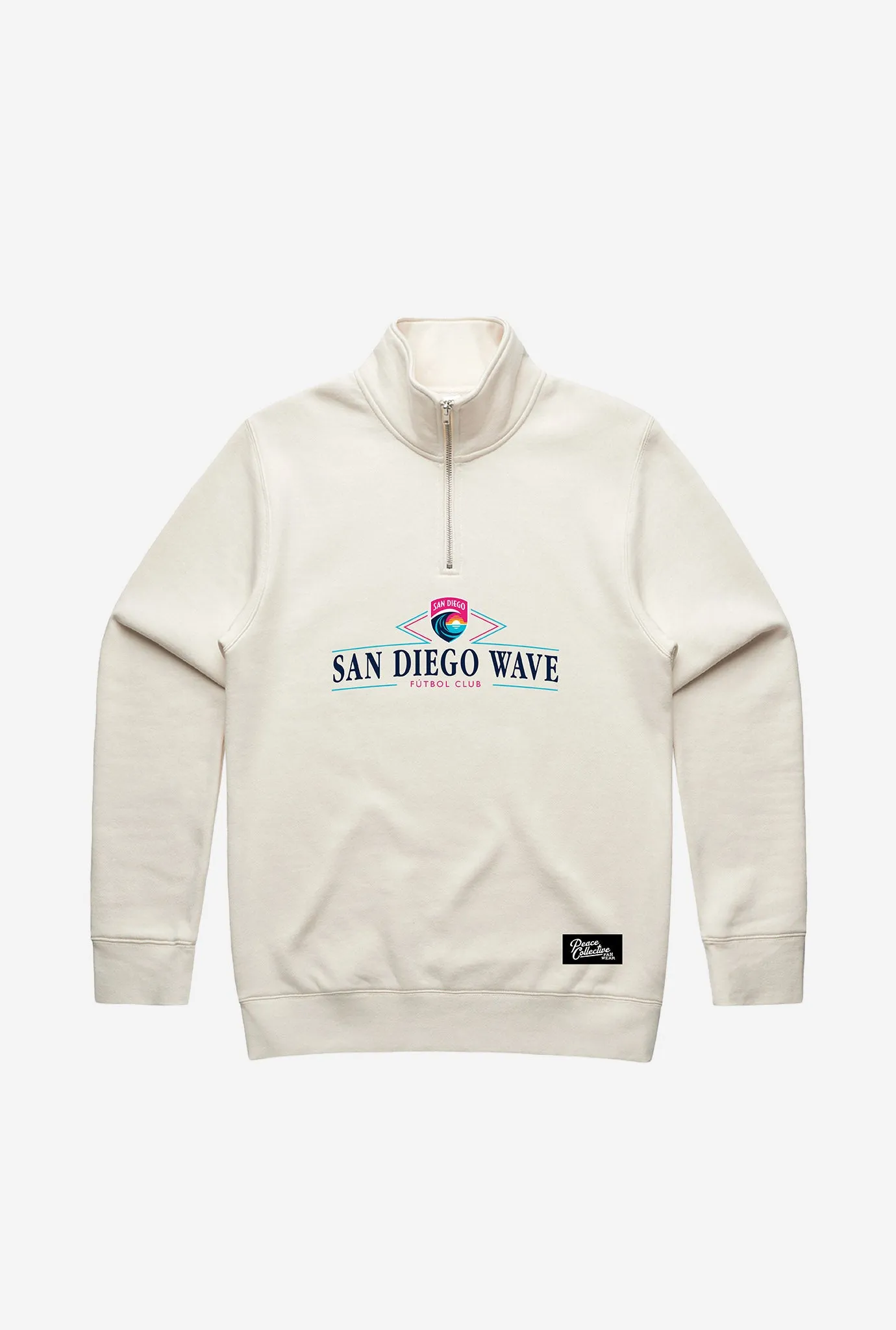 San Diego Wave FC Vintage Quarter Zip - Ivory sold by Peace-Collective