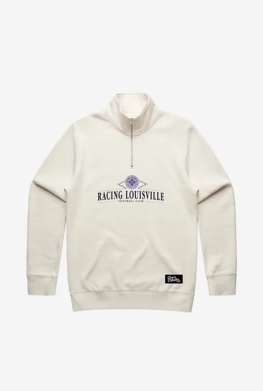Racing Louisville FC Vintage Quarter Zip - Ivory sold by Peace-Collective