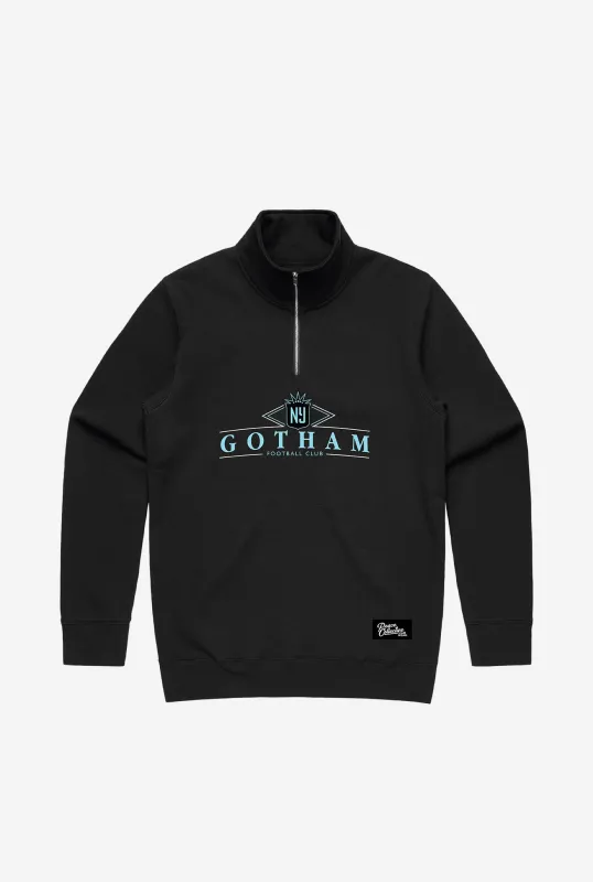 Gotham FC Vintage Quarter Zip - Black sold by Peace-Collective