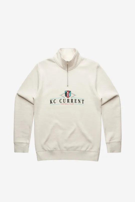Kansas City Current Vintage Quarter Zip - Ivory made by Peace-Collective