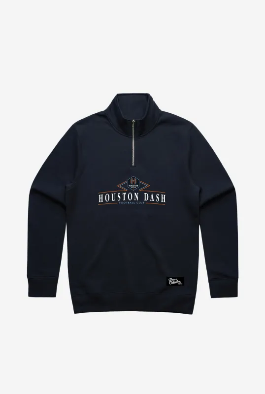Houston Dash Vintage Quarter Zip - Navy sold by Peace-Collective