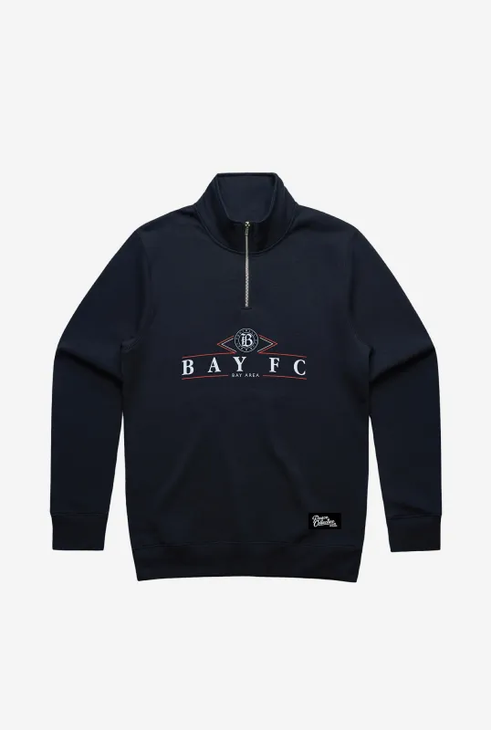 Bay FC Vintage Quarter Zip - Navy sold by Peace-Collective