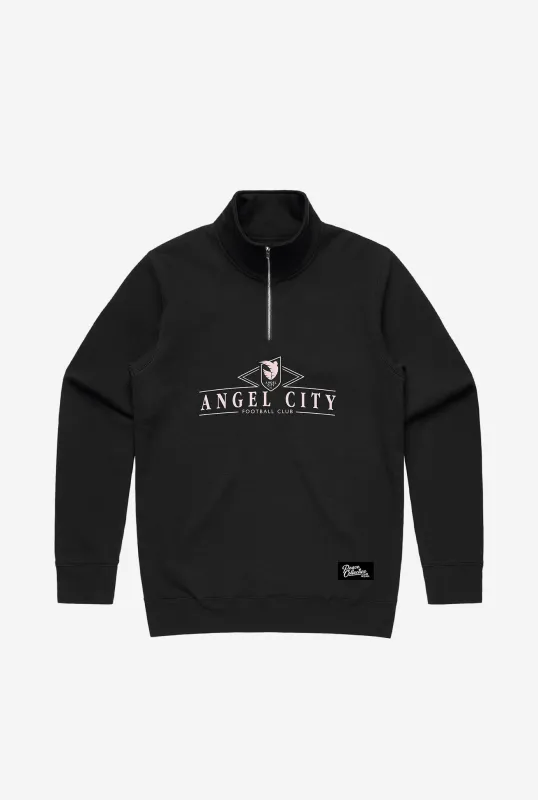 Angel City FC Vintage Quarter Zip - Black sold by Peace-Collective