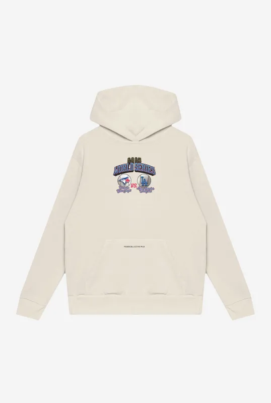 World Series 2025: Toronto Blue Jays vs LA Dodgers Heavyweight Hoodie - Ivory sold by Peace-Collective