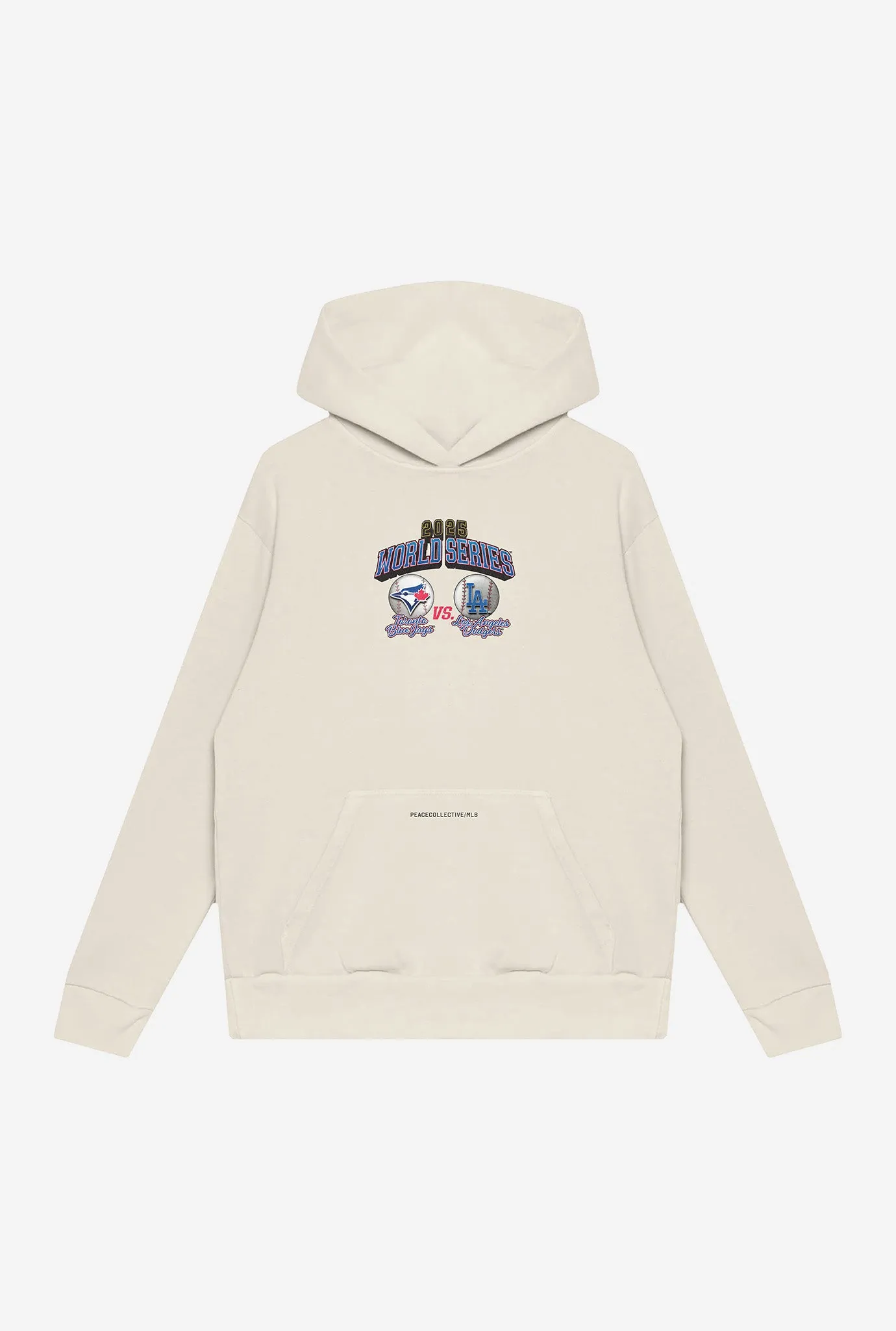 World Series 2025: Toronto Blue Jays vs LA Dodgers Heavyweight Hoodie - Ivory sold by Peace-Collective