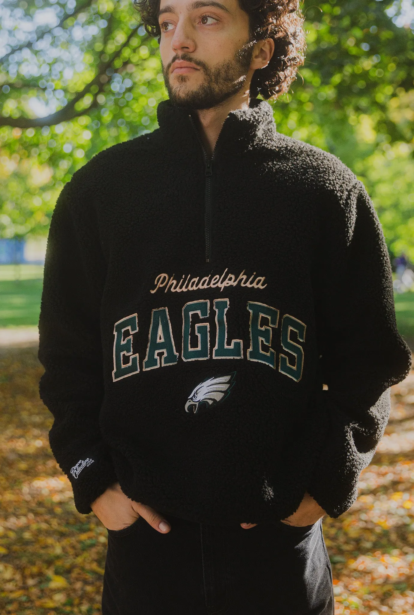 Philadelphia Eagles High Pile Quarter Zip - Black sold by Peace-Collective product image thumbnail 2