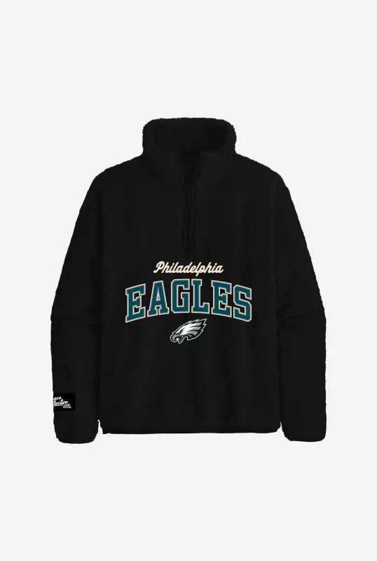 Philadelphia Eagles High Pile Quarter Zip - Black sold by Peace-Collective