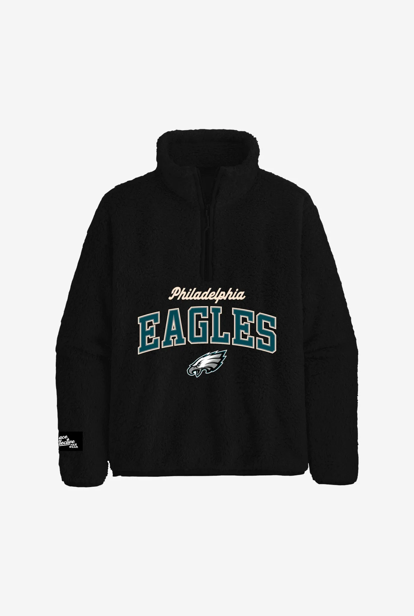 Philadelphia Eagles High Pile Quarter Zip - Black sold by Peace-Collective