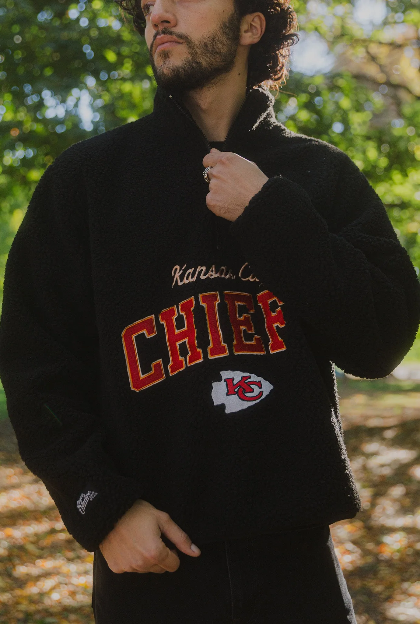 Kansas City Chiefs High Pile Quarter Zip - Black sold by Peace-Collective product image thumbnail 2