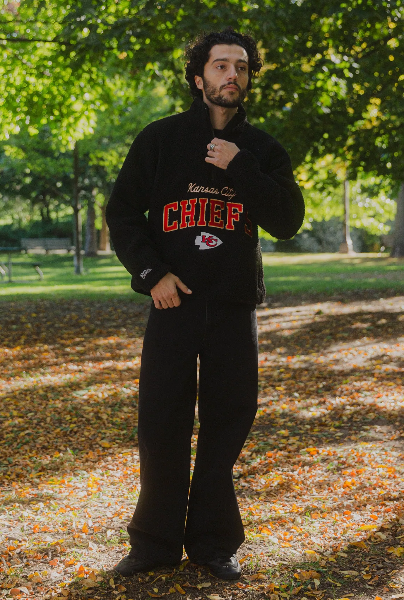 Kansas City Chiefs High Pile Quarter Zip - Black sold by Peace-Collective product image thumbnail 3