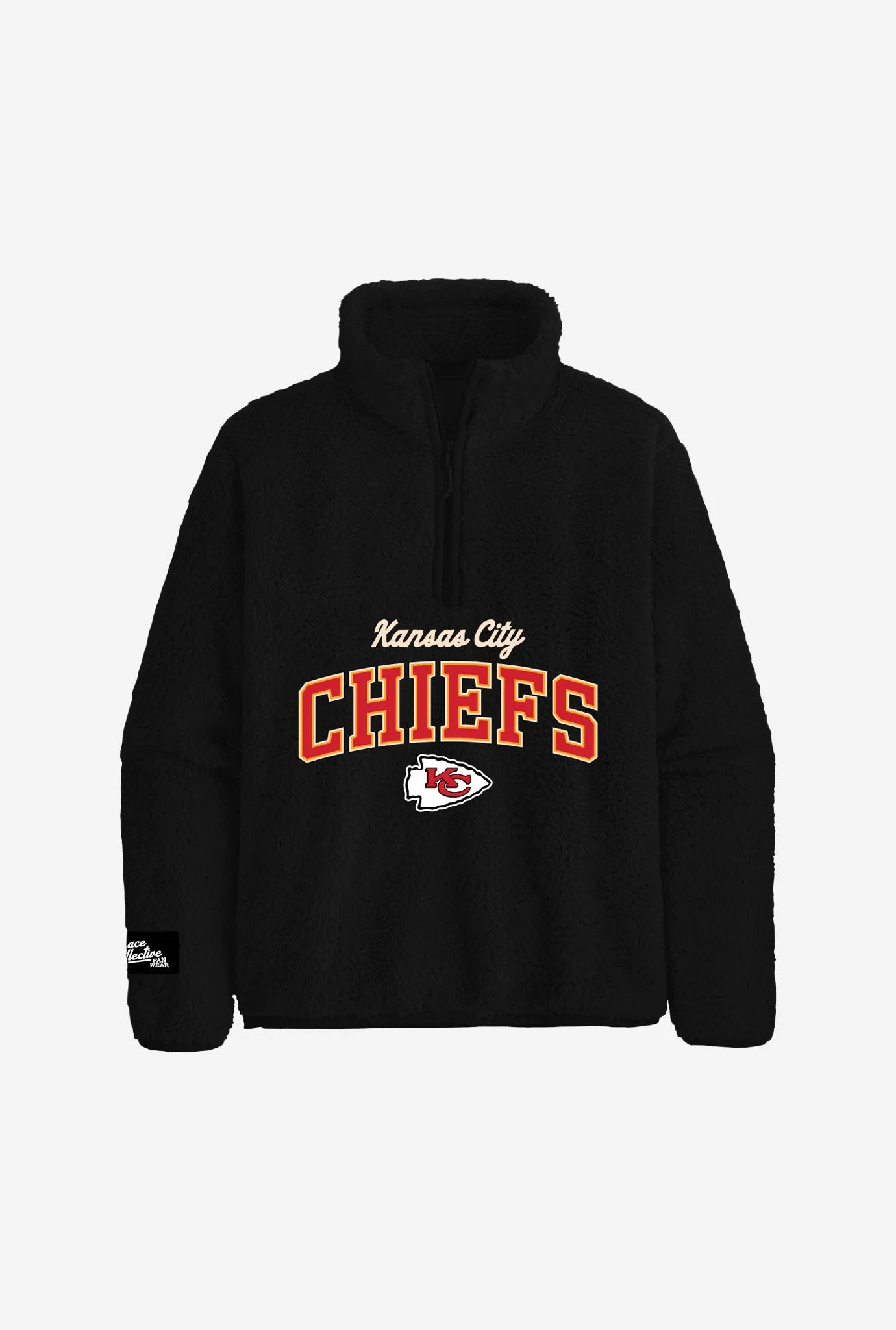 Kansas City Chiefs High Pile Quarter Zip - Black sold by Peace-Collective