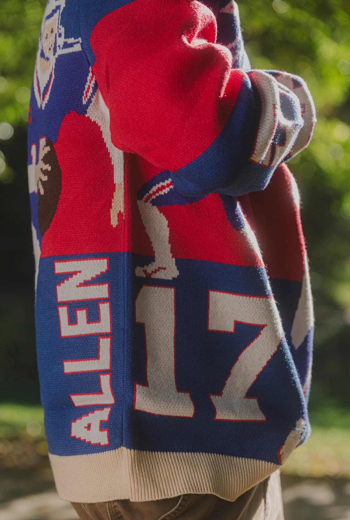 Josh Allen Knit Sweater - Royal / Ivory sold by Peace-Collective product image thumbnail 5