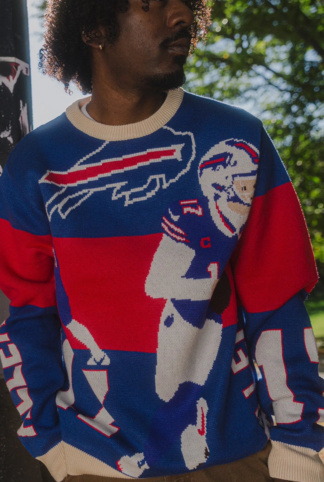 Josh Allen Knit Sweater - Royal / Ivory sold by Peace-Collective product image thumbnail 2