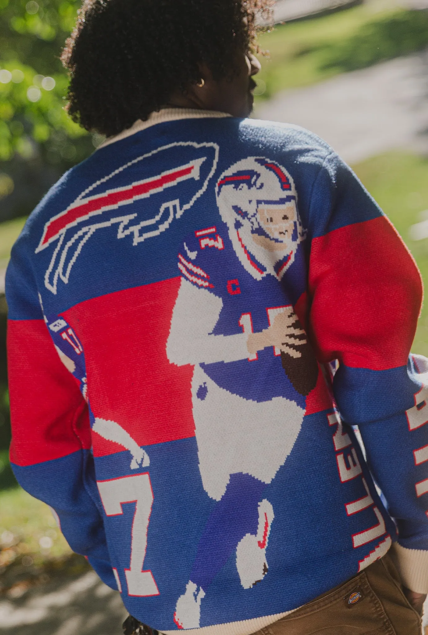 Josh Allen Knit Sweater - Royal / Ivory sold by Peace-Collective product image thumbnail 4