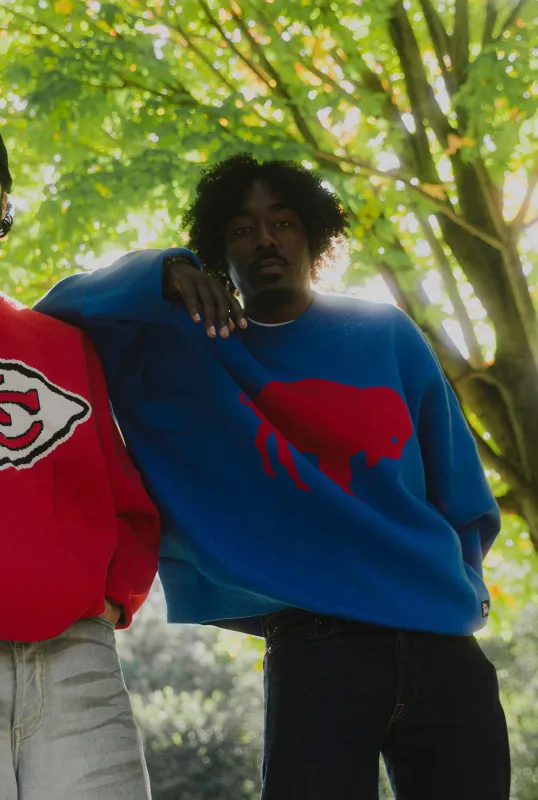Buffalo Bills Retro Knit Sweater - Royal sold by Peace-Collective
