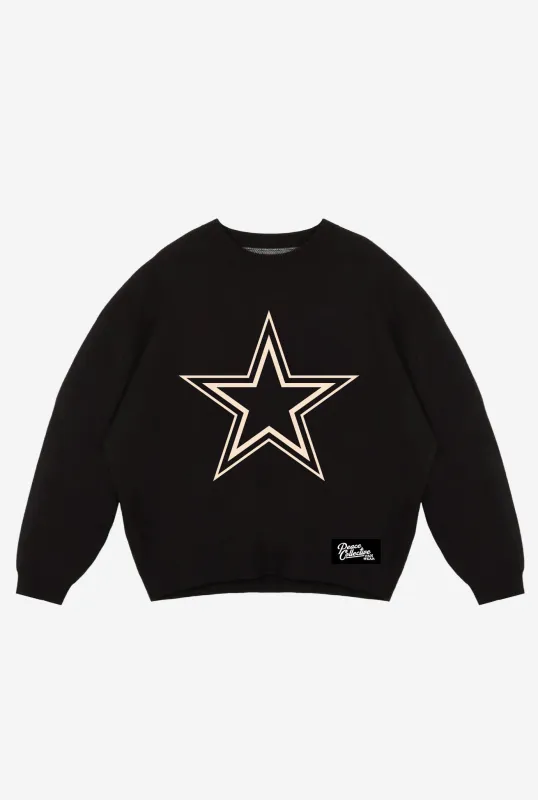 Dallas Cowboys Knit Sweater - Black sold by Peace-Collective