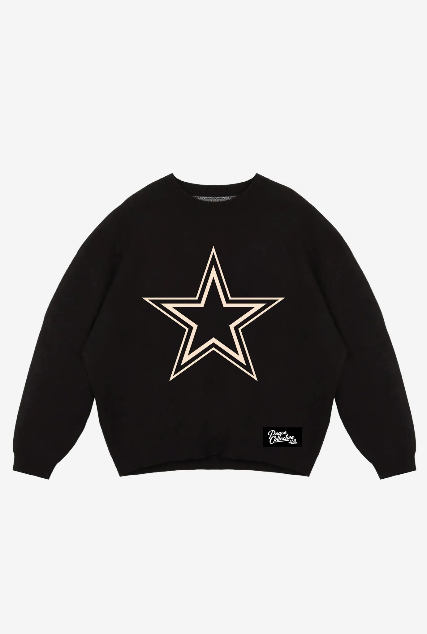 Dallas Cowboys Knit Sweater - Black sold by Peace-Collective