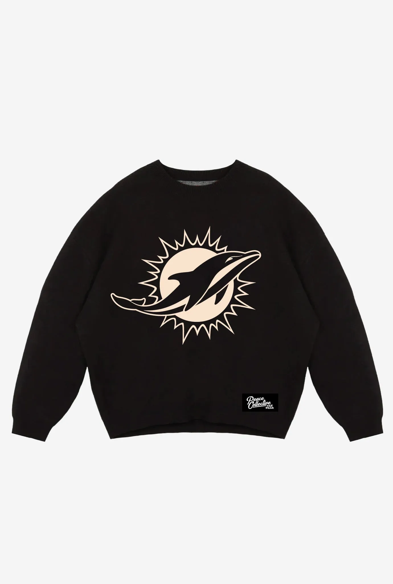 Miami Dolphins Knit Sweater - Black sold by Peace-Collective