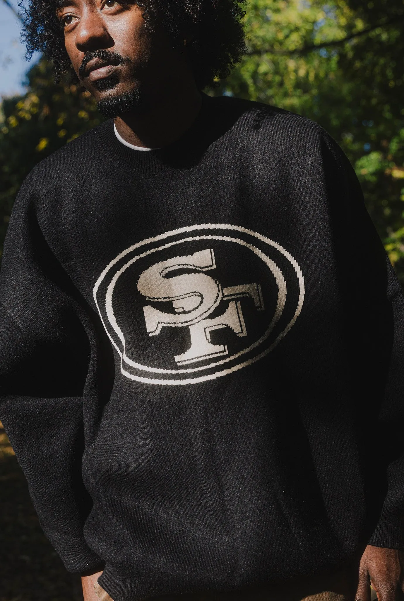 San Francisco 49ers Knit Sweater - Black sold by Peace-Collective product image thumbnail 2