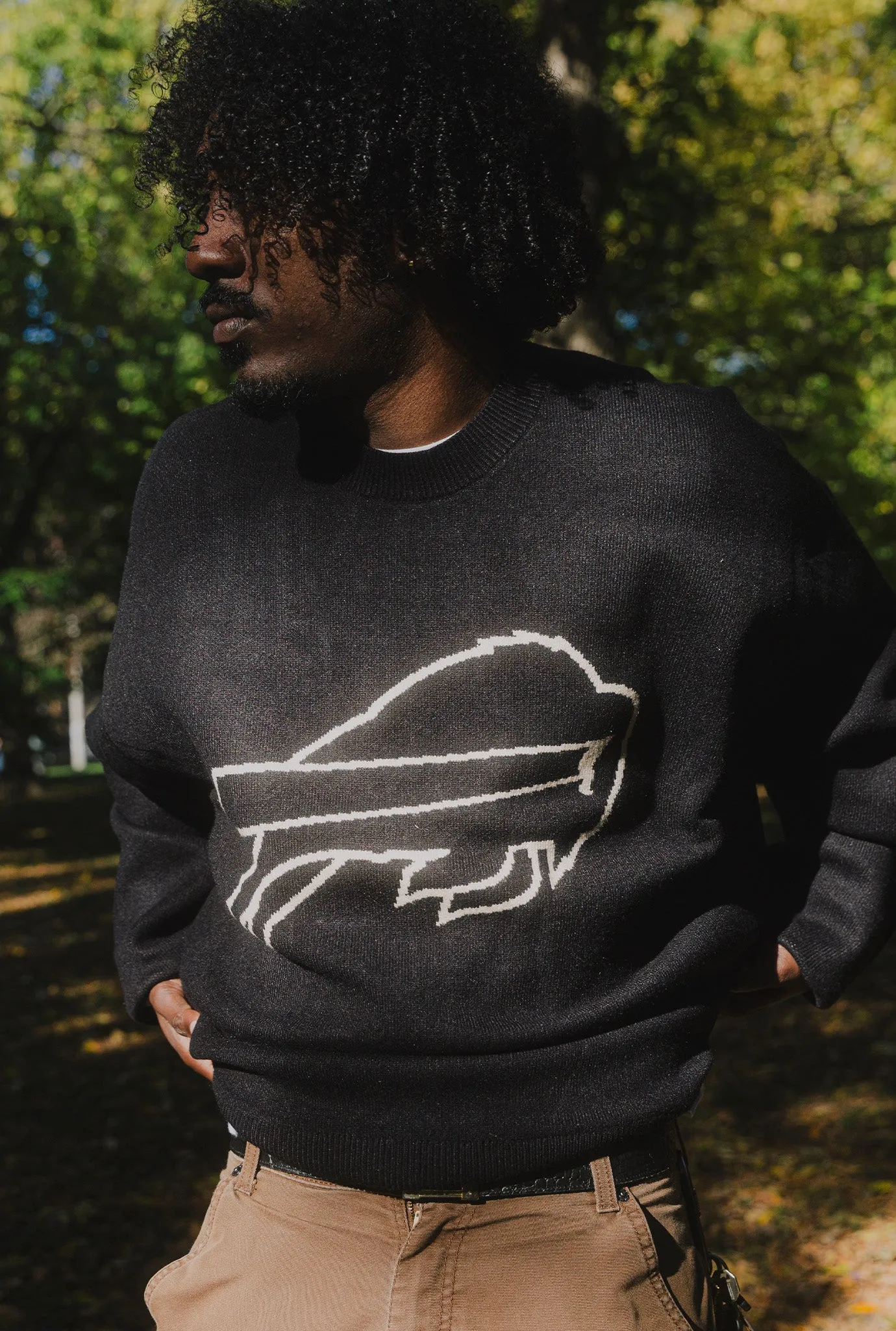Buffalo Bills Knit Sweater - Black sold by Peace-Collective product image thumbnail 2
