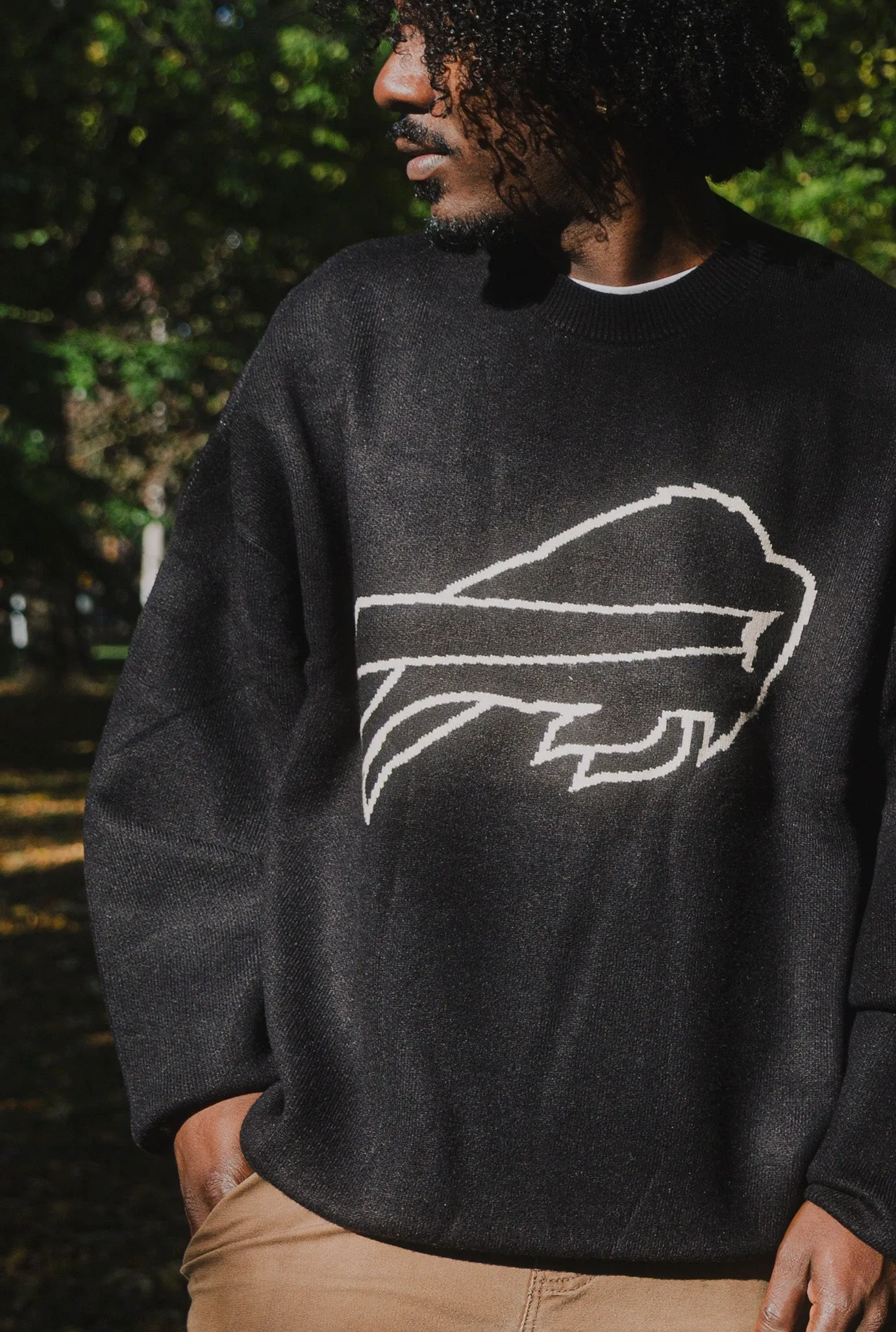 Buffalo Bills Knit Sweater - Black sold by Peace-Collective product image thumbnail 3