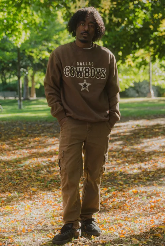 Dallas Cowboys Heavyweight Crewneck - Cocoa sold by Peace-Collective