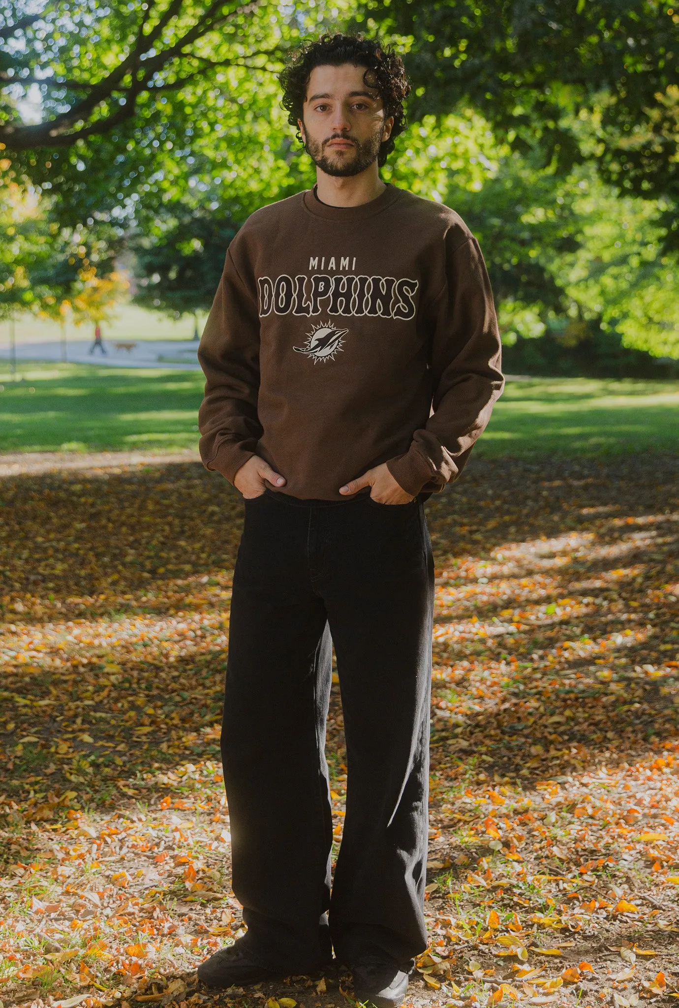 Miami Dolphins Heavyweight Crewneck - Cocoa sold by Peace-Collective product image thumbnail 2